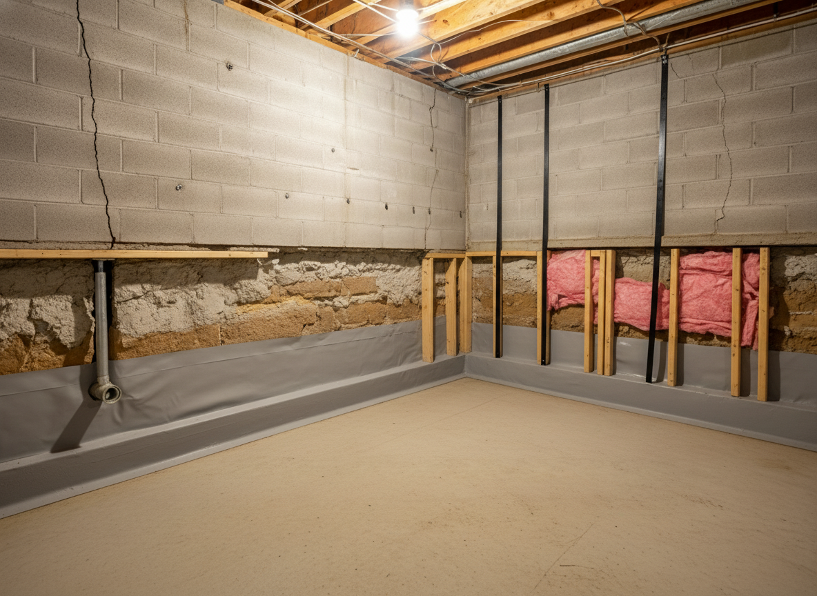 After foundation repair in Topeka